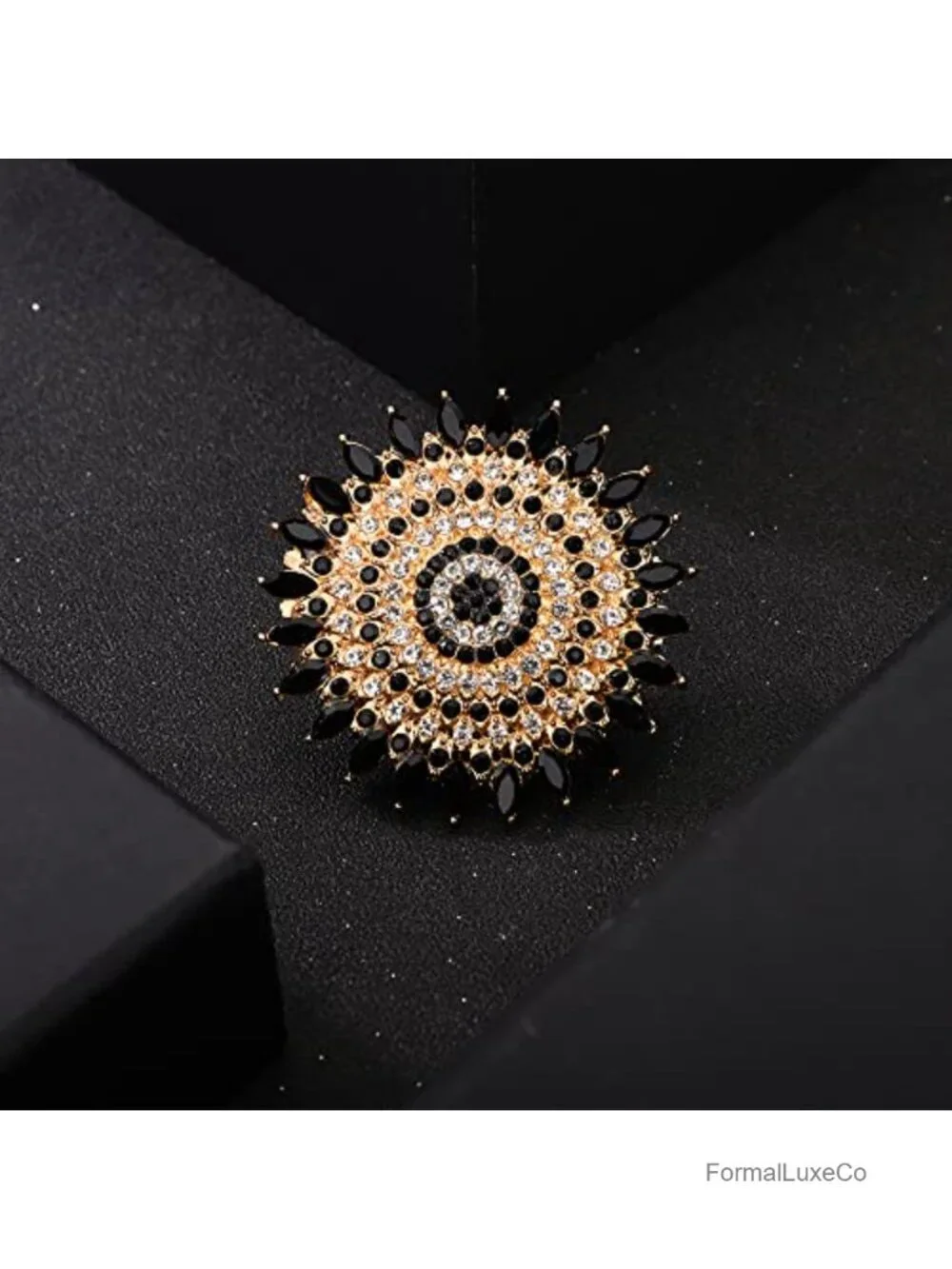 Boho Crystal Statement Ring Adjustable Vintage Rhinestone Band Wedding Party